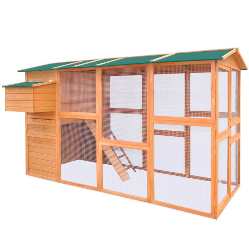Finwith 54.1 Square Feet Chicken Coop with Chicken Run