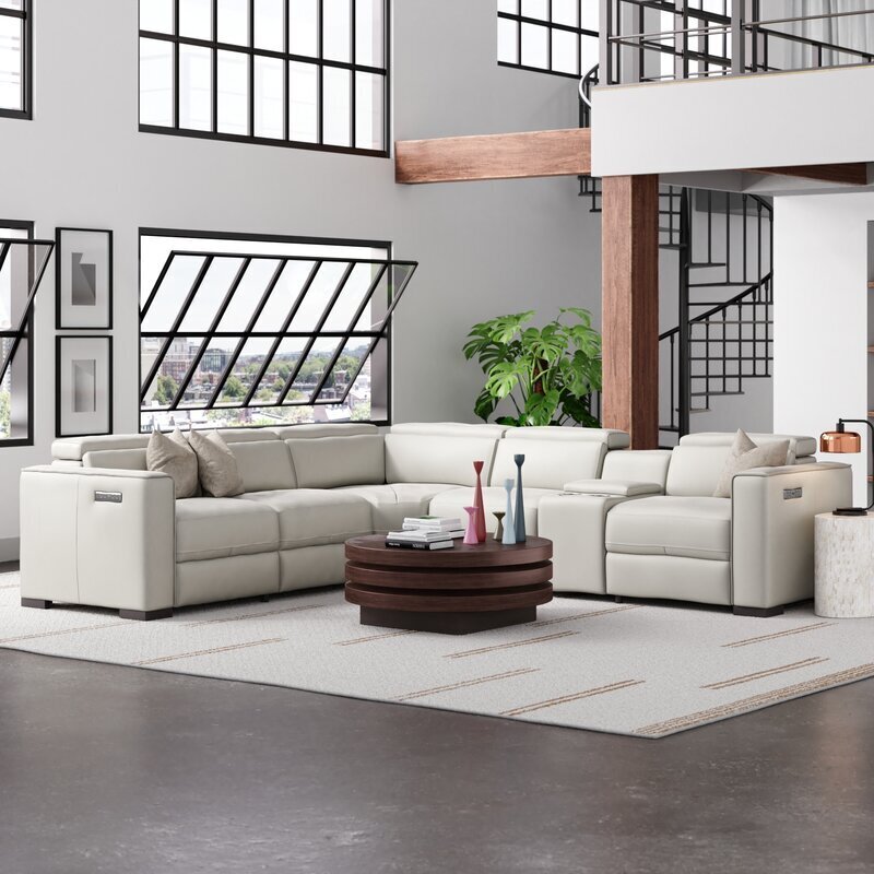 Curved Reclining Sofa