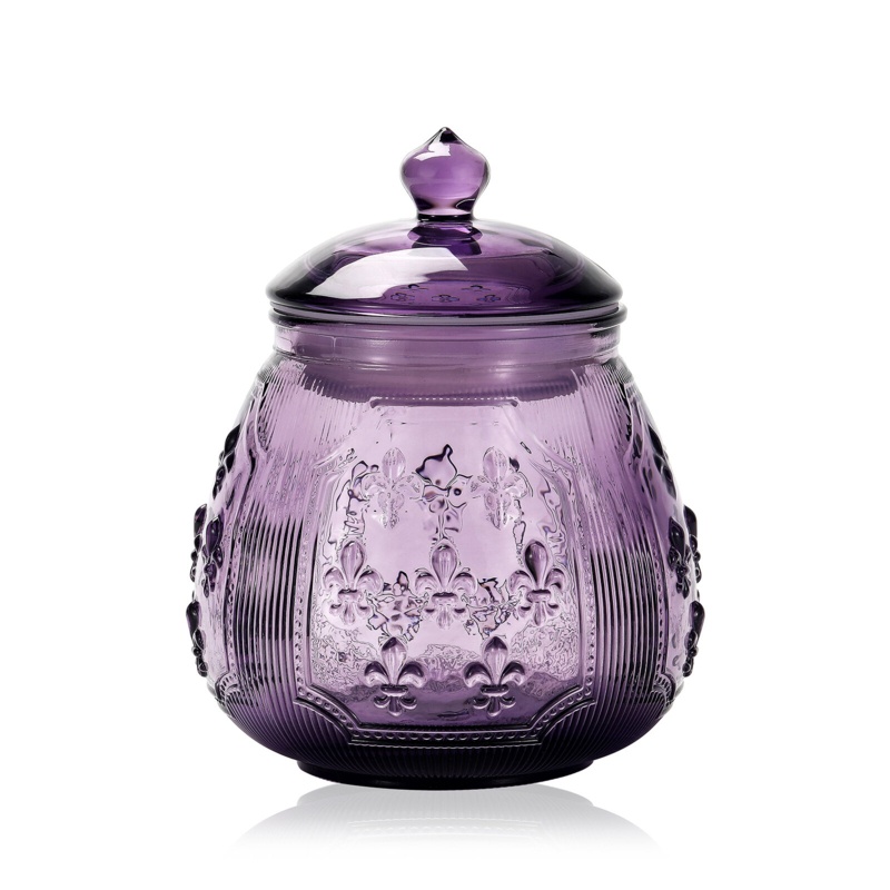 Fleur-De-Lis 20.9 qt. Storage Jar