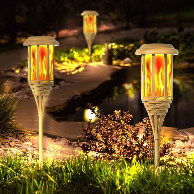 Simulated Bamboo Solar Torch Lights