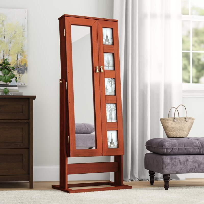 Floor Standing Mirror Jewelry Armoire
