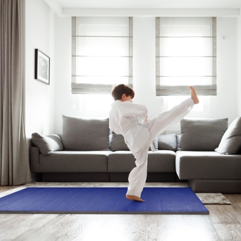 Home Wrestling Mat with Roll-Out System
