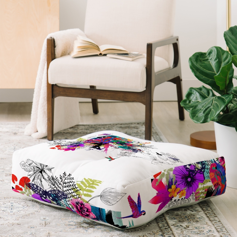 Cozy Woven Floor Pillow