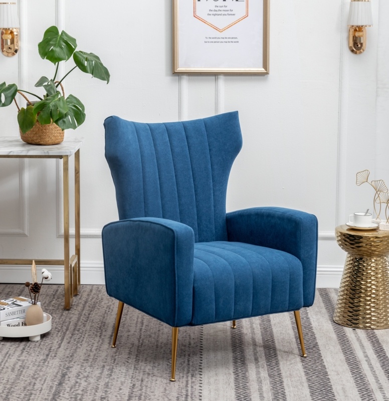 Floreal 27.5" Wide Velvet Wingback Chair