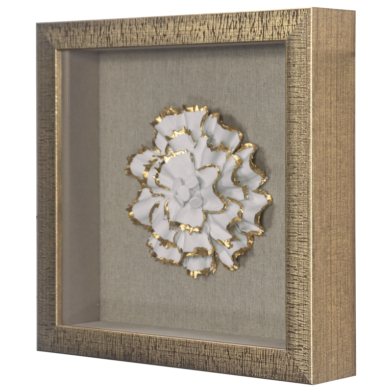 Ceramic Flower Shadowbox Wall Décor