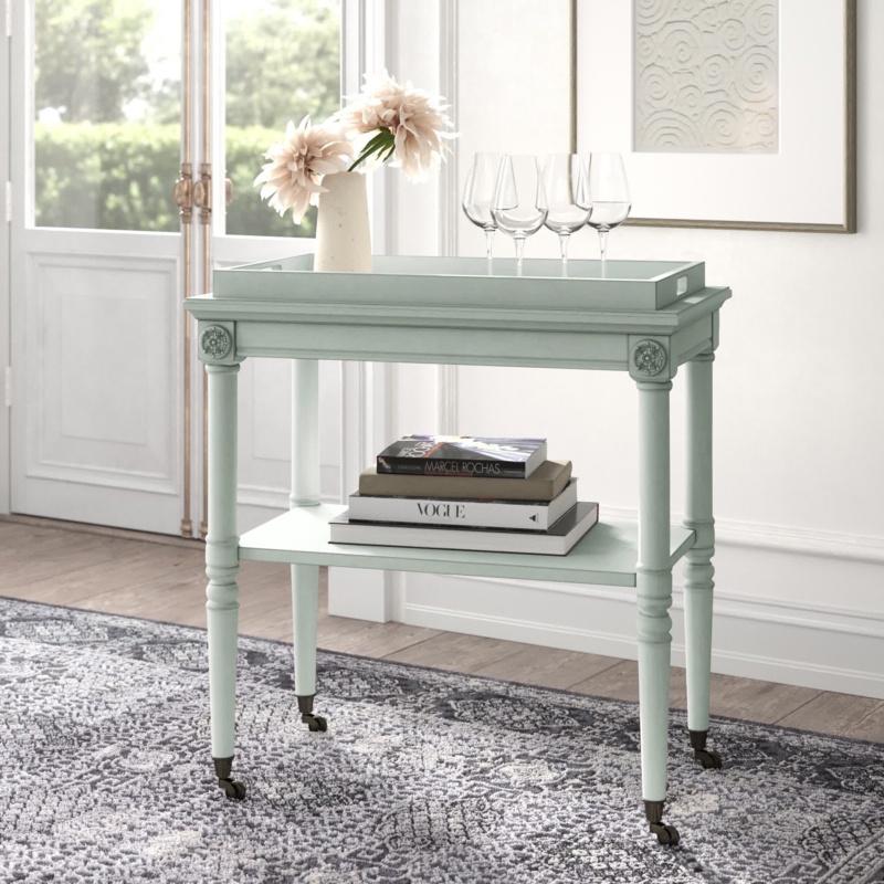 Folk Tray Bar Cart
