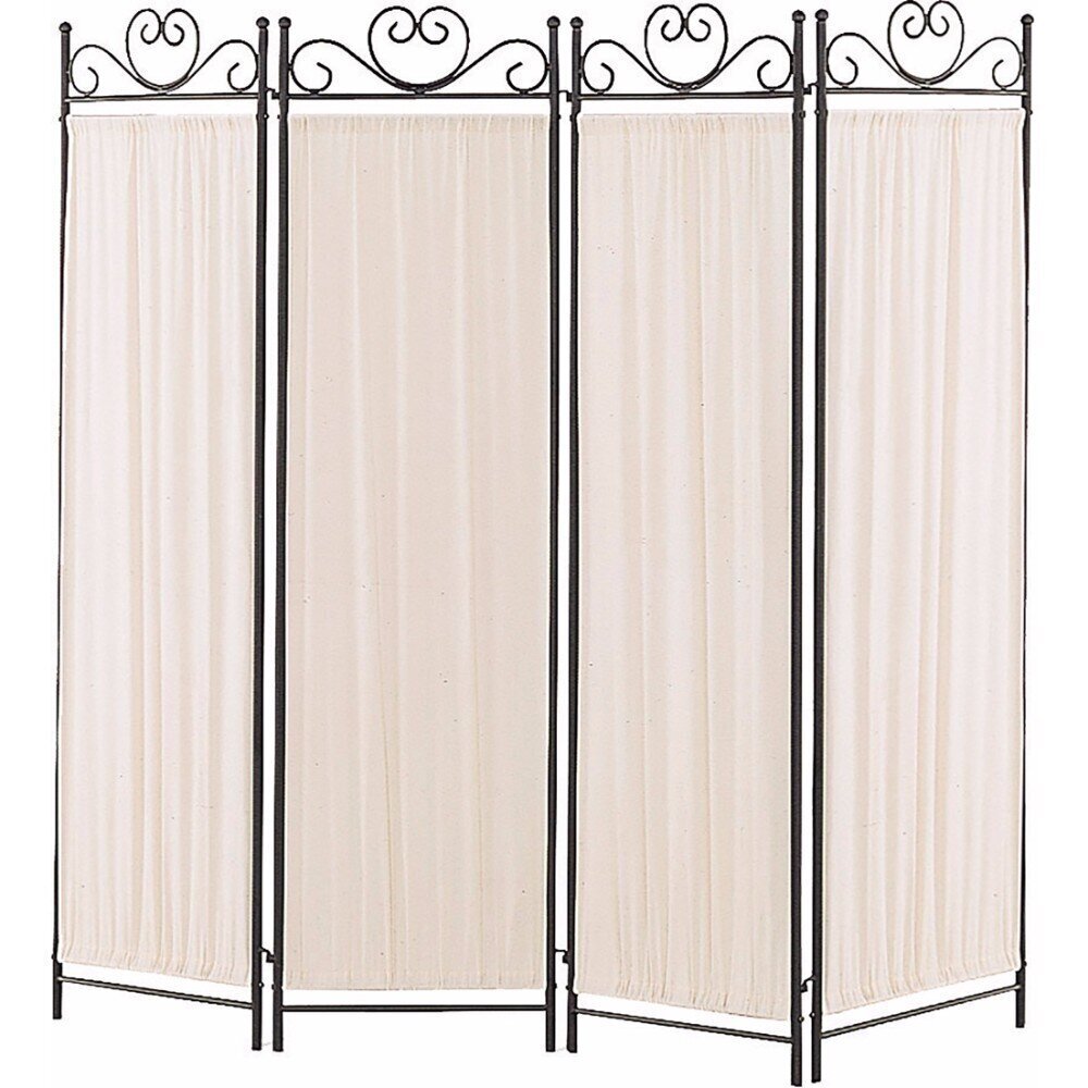 Four panel steel room divider