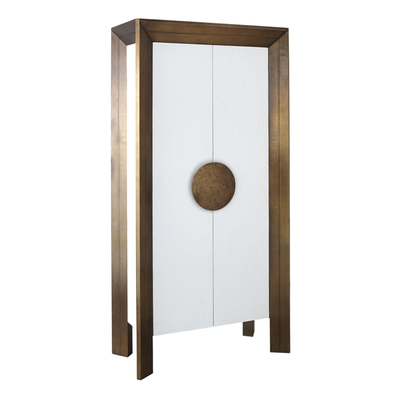 Framed Tall Cabinet with Marble Counter