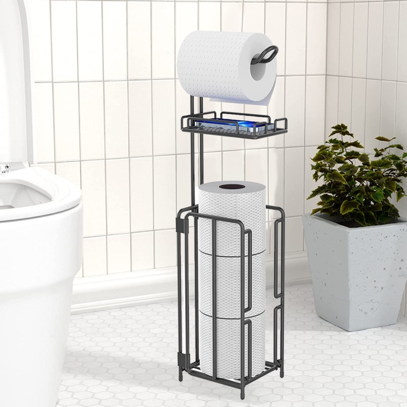 Bathroom Toilet Paper Holder with Storage