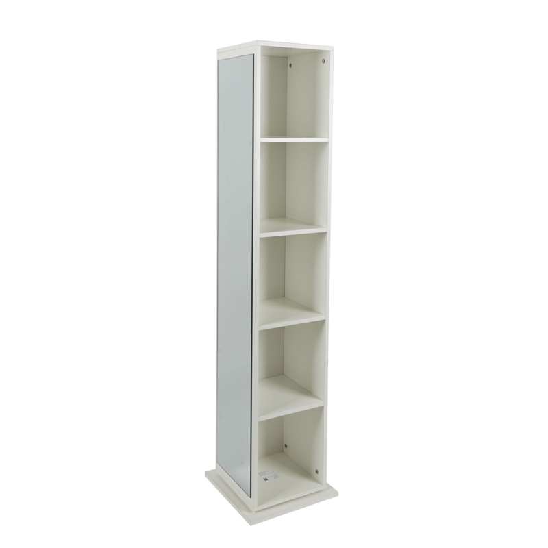 Rotating Storage Mirror with Shelves