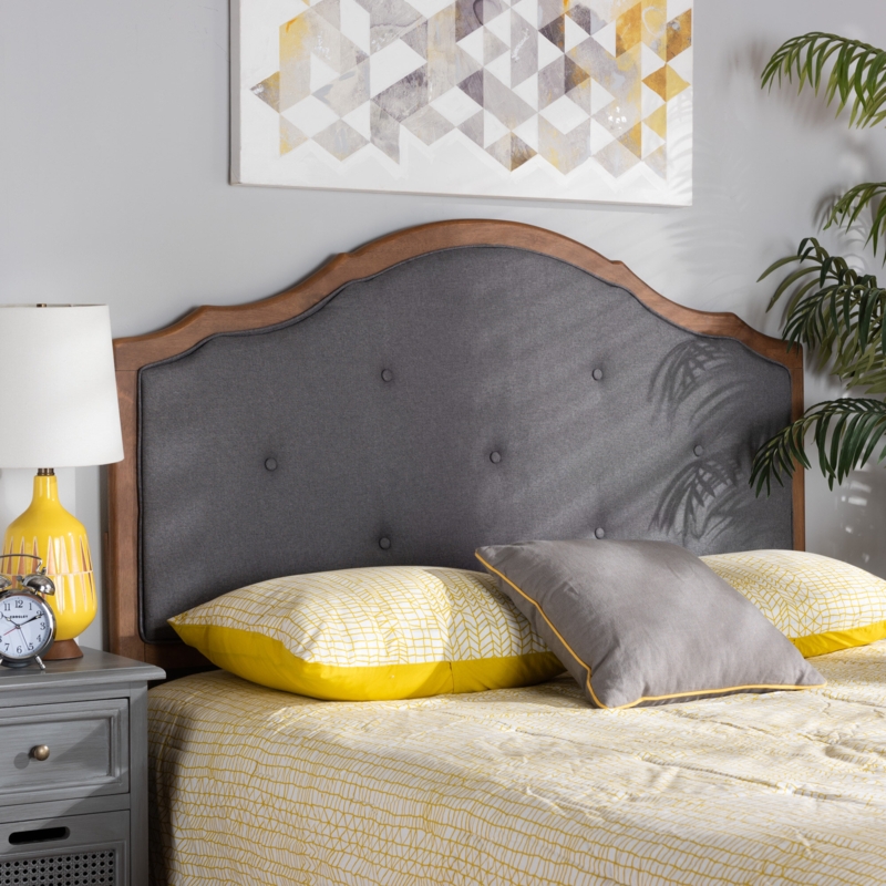 Arched Walnut Brown Headboard