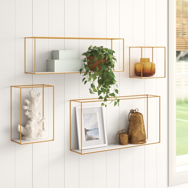 Gallup 4 Piece Metal Accent Shelf