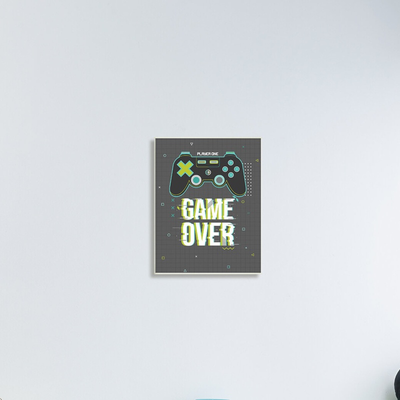 Game Over Phrase Video Game Controller - Textual Art