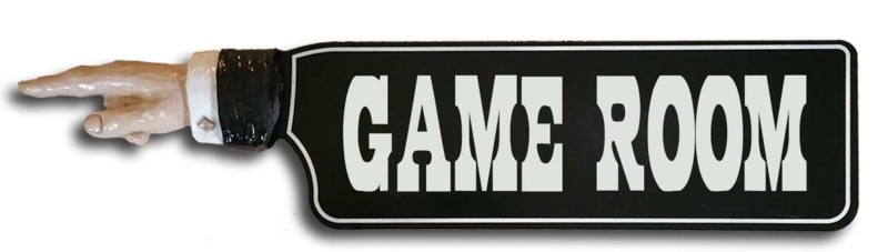 Game Room Pointer Sign Left