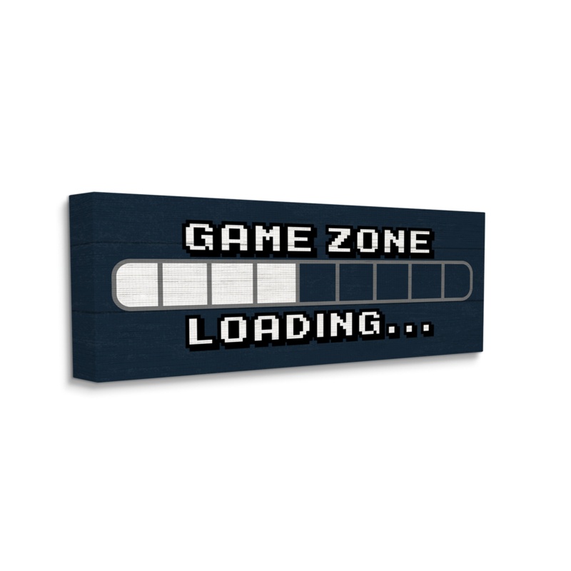 Game Zone Loading Pixel Text Video Gamer by - Graphic Art
