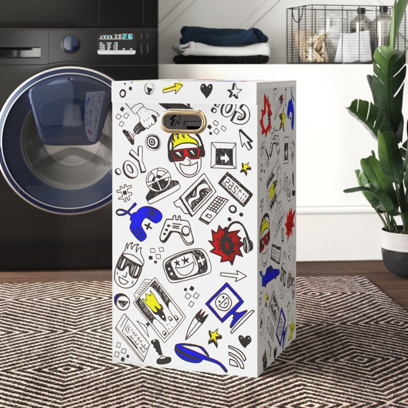 Square Laundry Storage with Handle