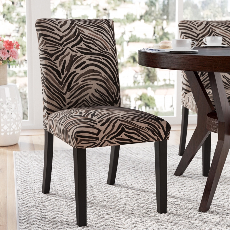 Color Block Upholstered Parson Chair