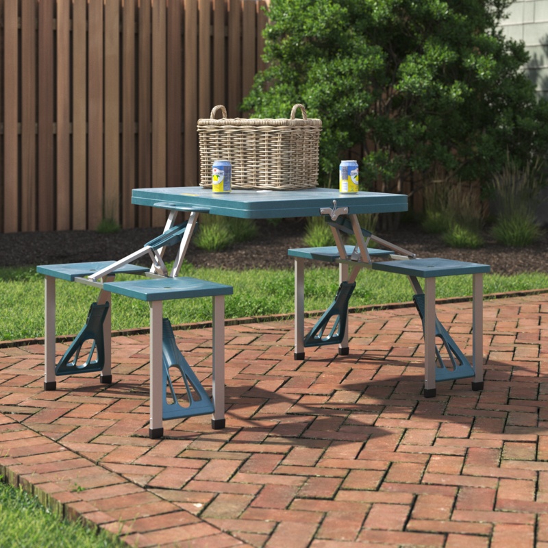 Gann Rectangular 4 - Person Outdoor Dining Set
