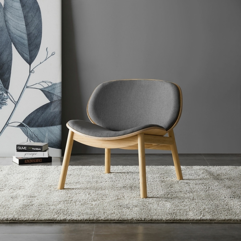 Midcentury Modern Accent Chair with Dramatic Curves
