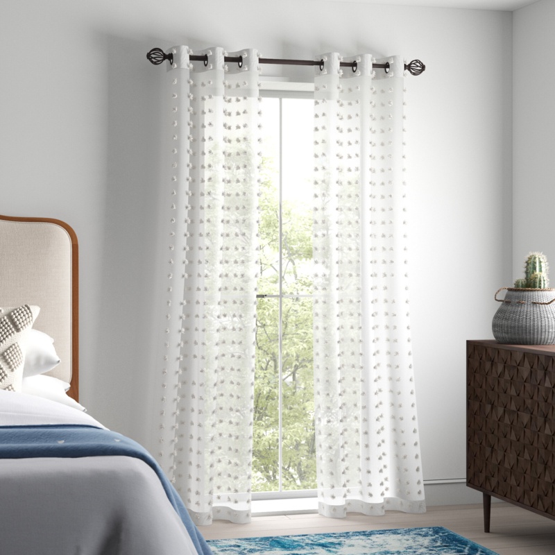 Gavril Polyester Semi-Sheer Curtain Pair