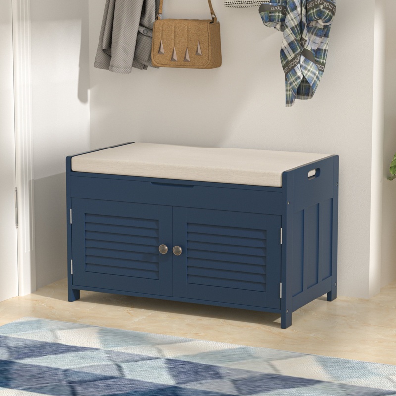 Gayola 28" Wide Cabinet Storage Bench with Flip Top Storage