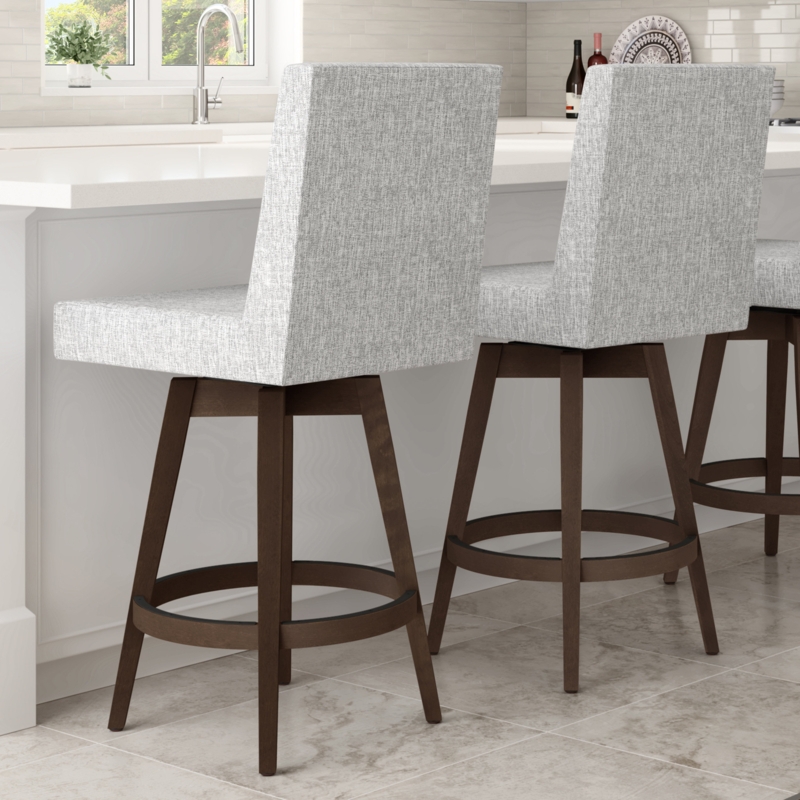 Bar & Counter Swivel Stool with Upholstered Backrest