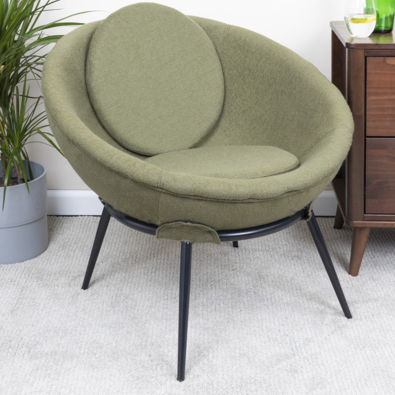 Genti 26" W Polyester Barrel Chair