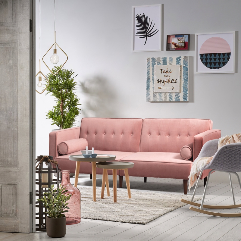 Convertible Sofa Bed with Retro Style
