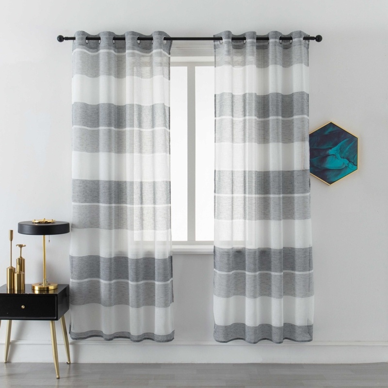 Gerson Linen Semi-Sheer Curtain Pair