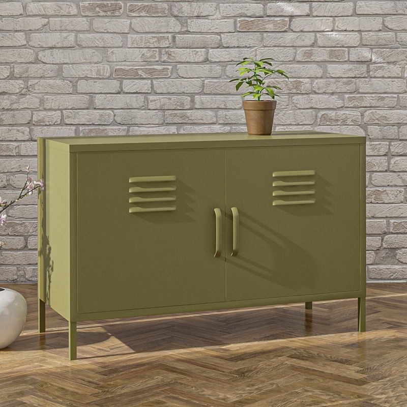 Gioia 25.2'' Tall Steel 2 - Door Accent Cabinet