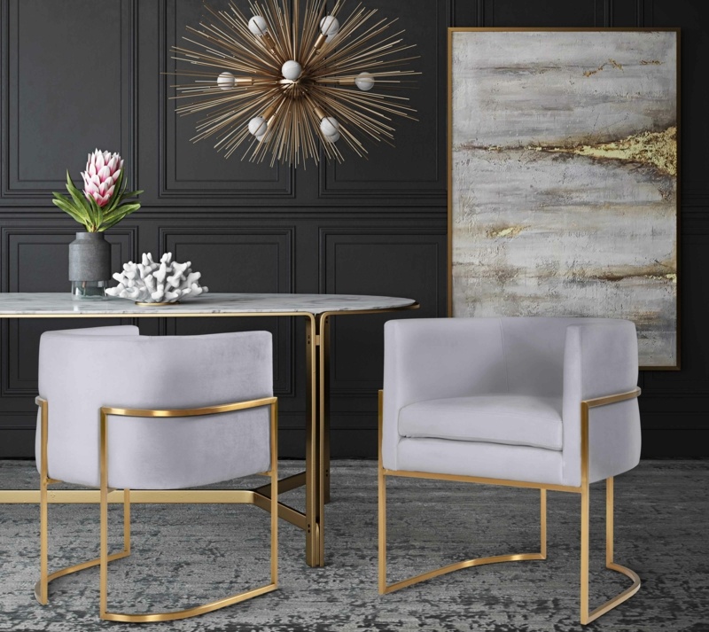 Giselle Velvet Wing Back Arm Chair