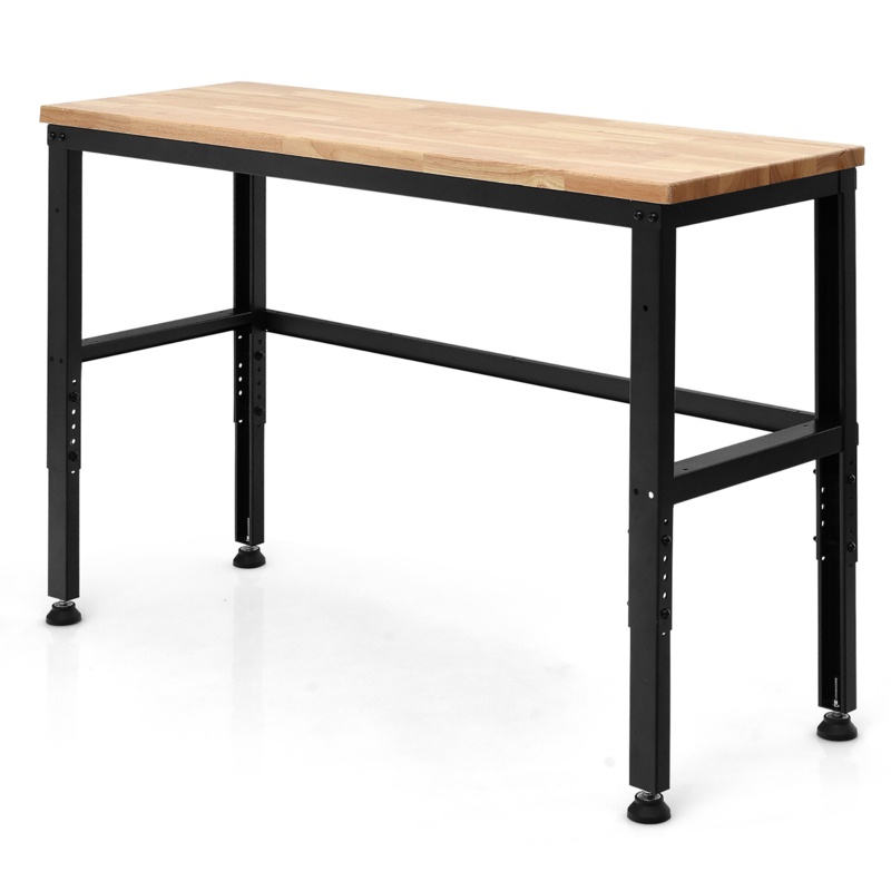 Gjyltene 53" W Adjustable Height Wood Top Workbench