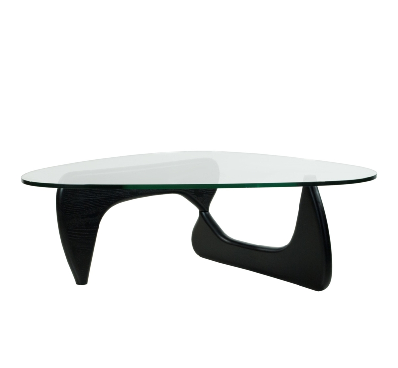 Mid-Century Modern Tempered Glass Coffee Table