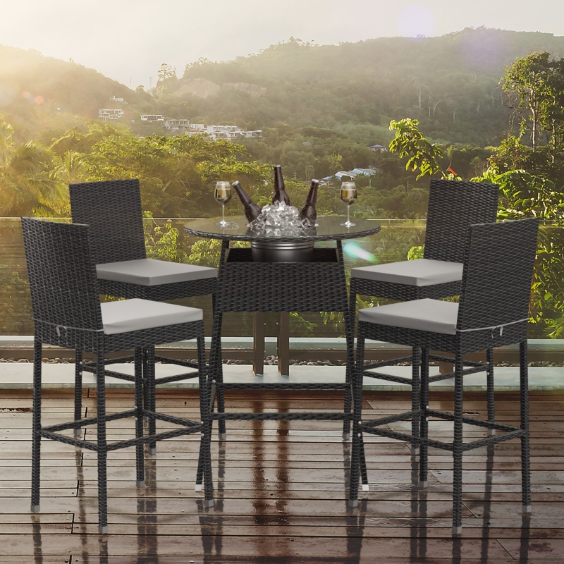 Gojooasis Bar Set with Steel Frame