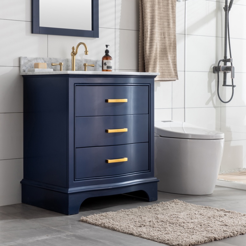 Dark Wood Bathroom Vanity