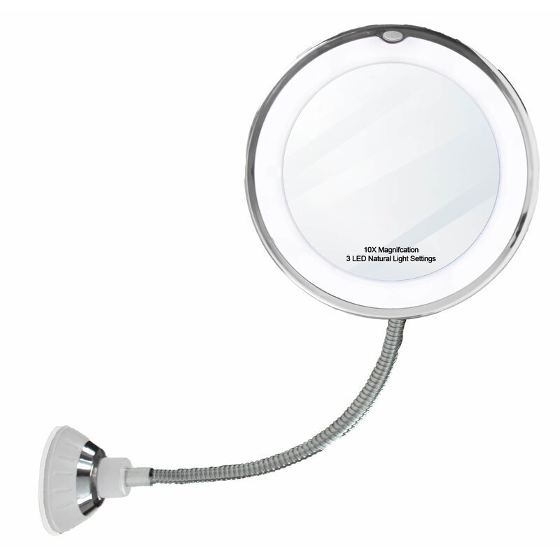Gooseneck LED makeup mirror