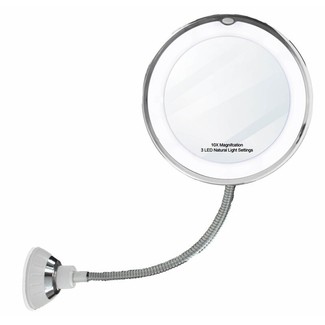 erkki round led metal dresser mirror Erkki Metal Round LED Mirror