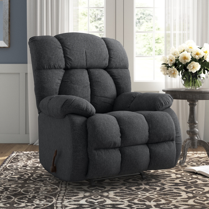 Manual Rocker Recliner with Gel-Infused Memory Foam