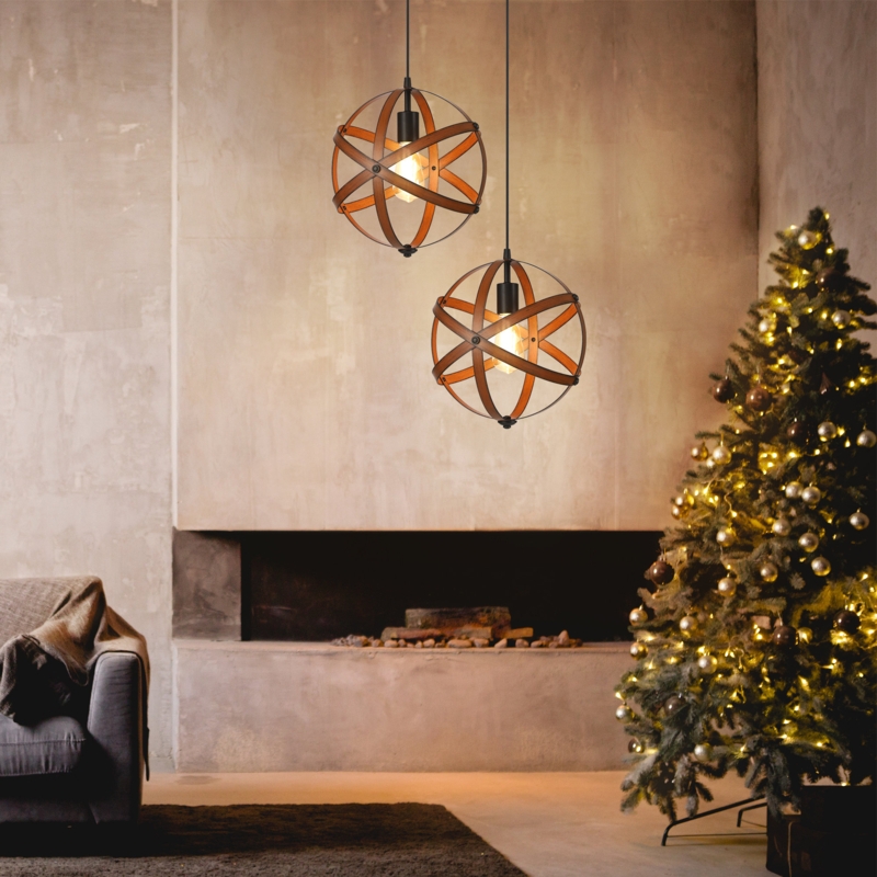 Plug-In Globe Pendant Light