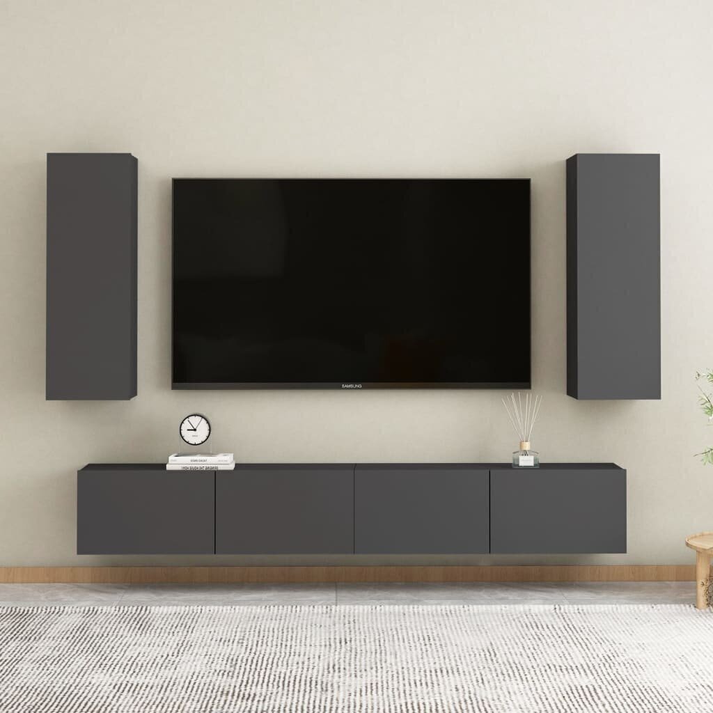 Gray Solid Wood Media Center
