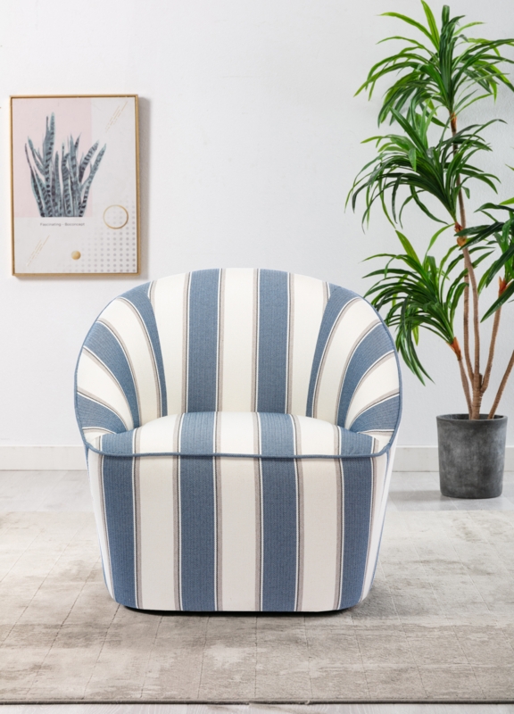 Modern Swivel Barrel Chair