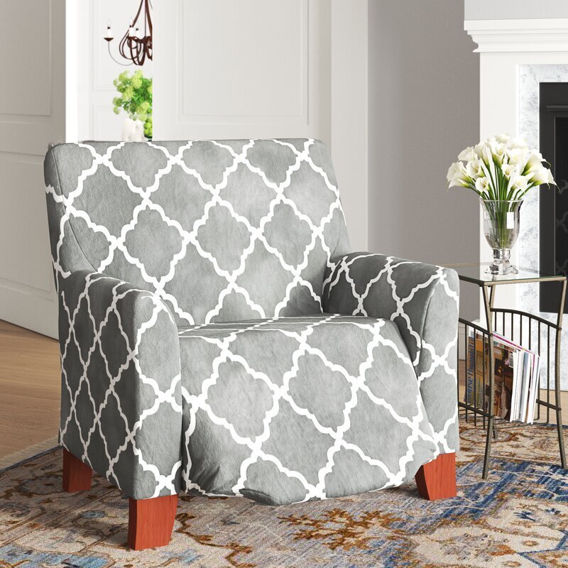 Grey Modern Recliner Chair Cover 