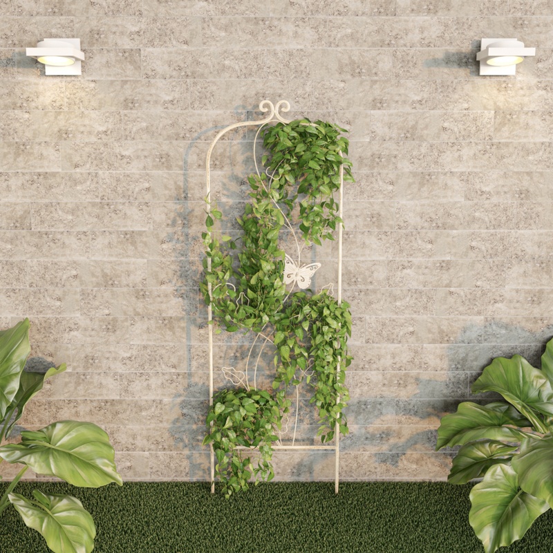 Garden Trellis with Vine and Butterfly Design