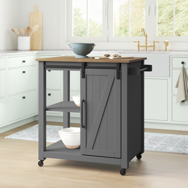 Guadalupe 34.63'' Wide Rolling Kitchen Cart