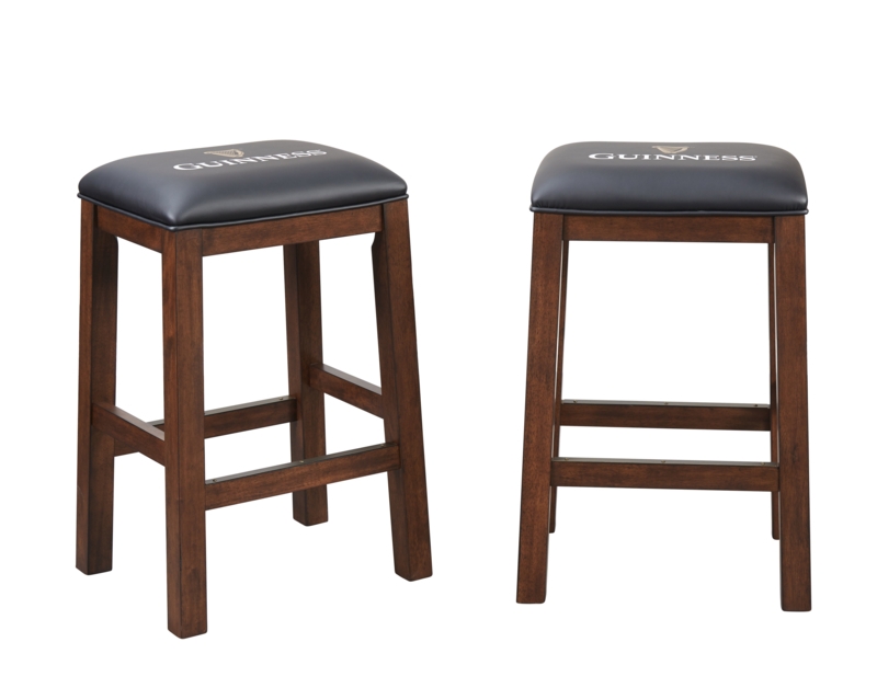 Distressed Solid Wood Pub Stool