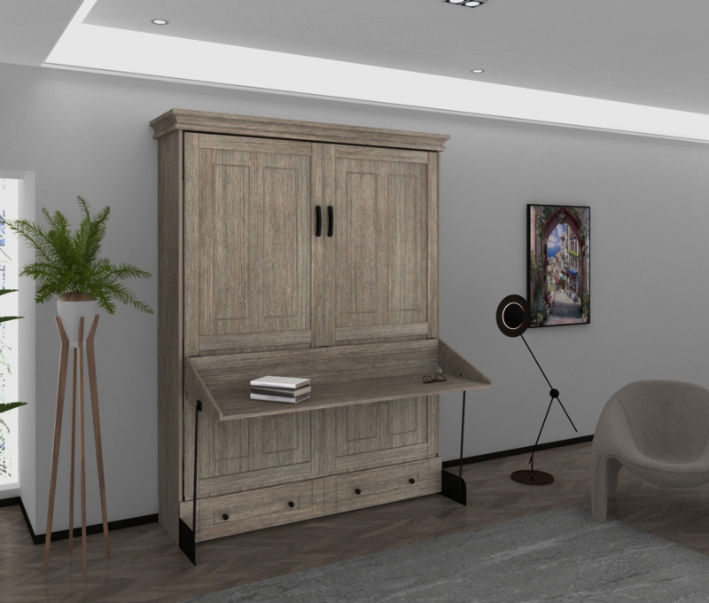 Murphy Desk Bed with American White Oak Veneers