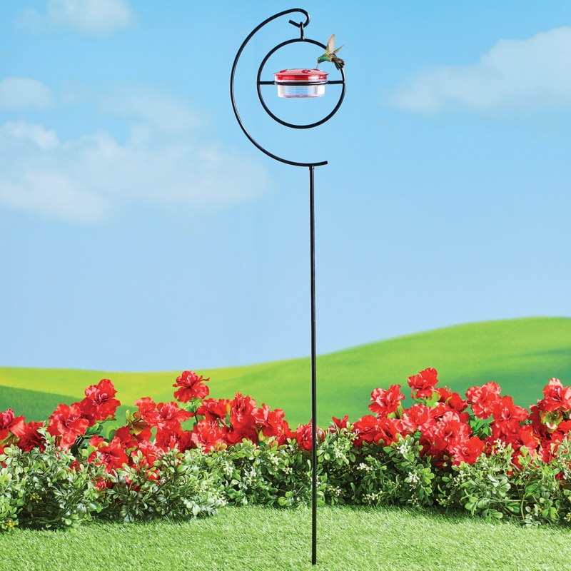 Hummingbird Feeder with Ground Stake