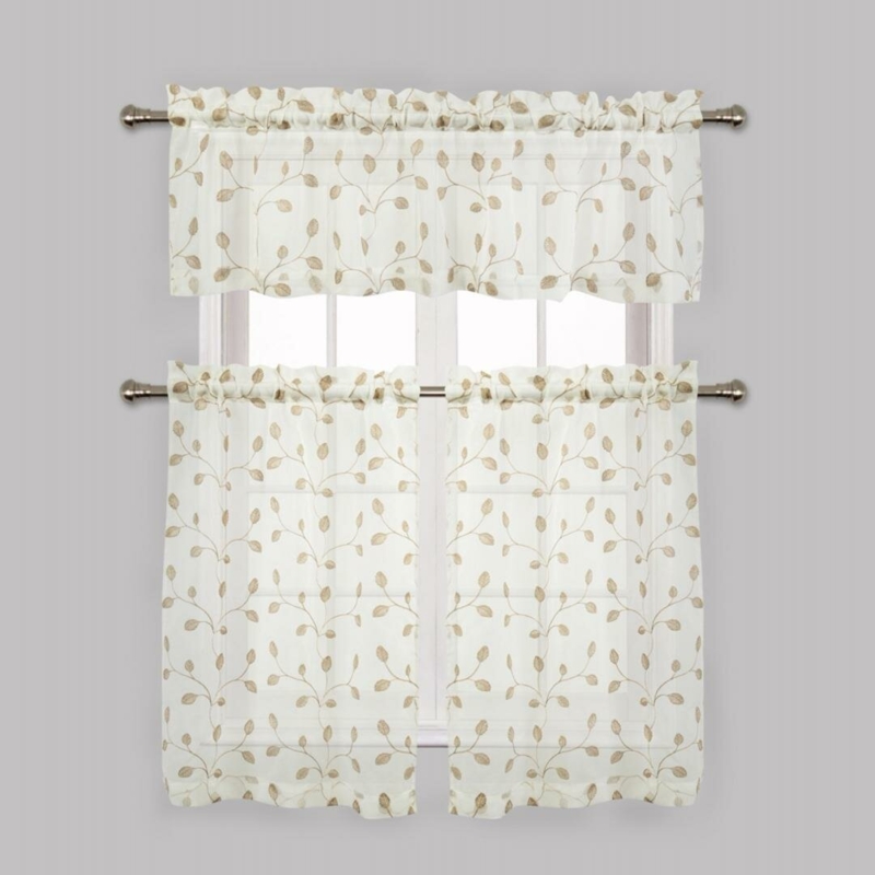 Sparkle Metallic Floral Window Curtain