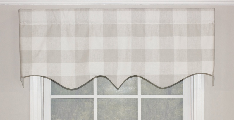 Haleyville Checkered Cotton Blend 52'' Window Valance