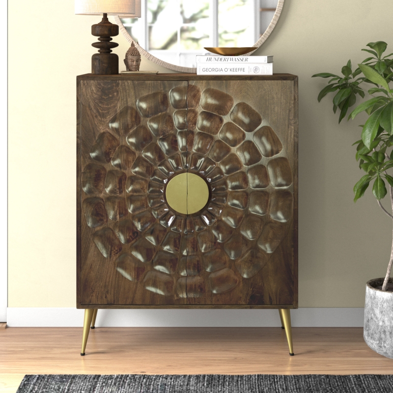 Chic Single-Shelf Wooden Cabinet